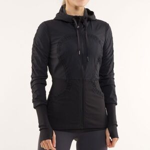 Lululemon dance studio  Black Hooded reversible  Jacket